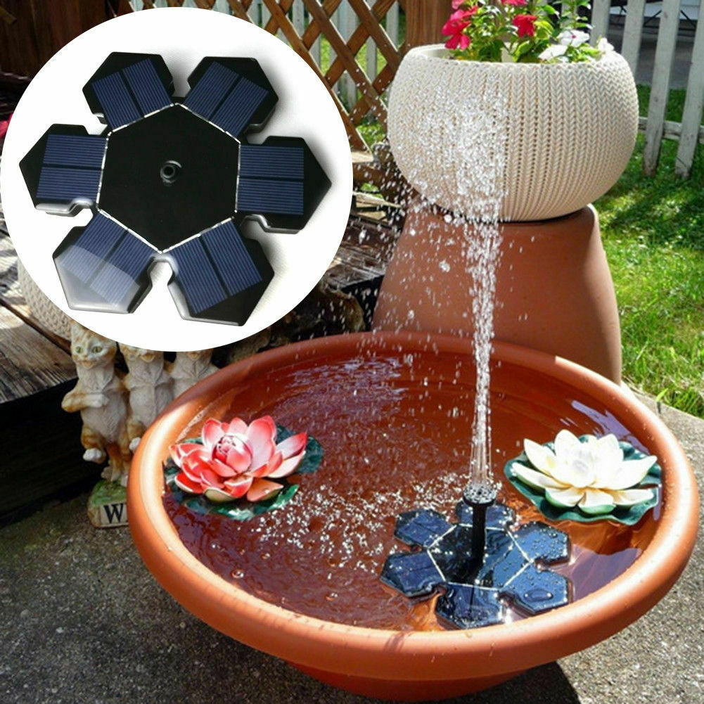 Floating Solar Powered Water Fountain Garden Pump Pond Pool For Birds