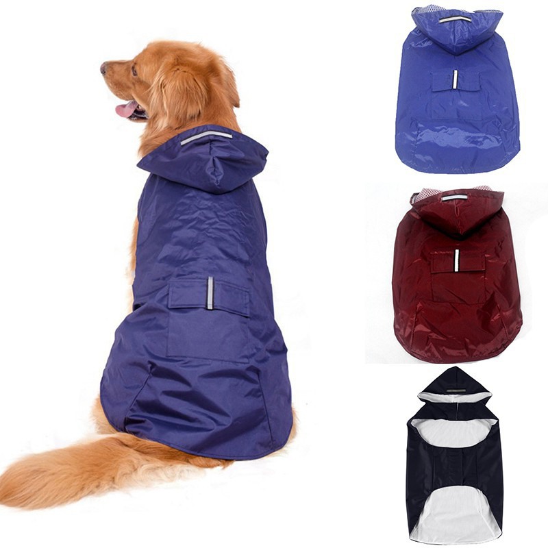 Pet Dog Reflective Waterproof Rain Coat Jacket Rainwear