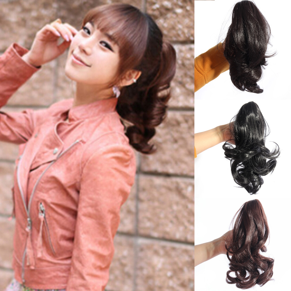 Women S Drawstring Curly Hair Tail Hairpiece Clip In Bob Bun