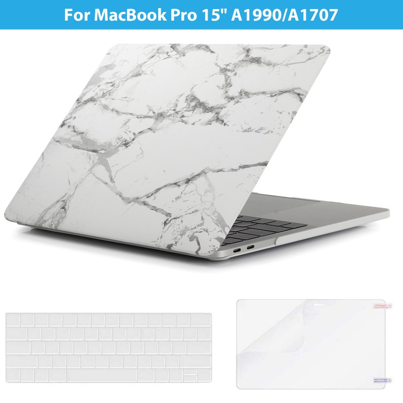 For MacBook Pro 15 Inch Case Plastic Hard Shell Case & Keyboard Cover & Screen