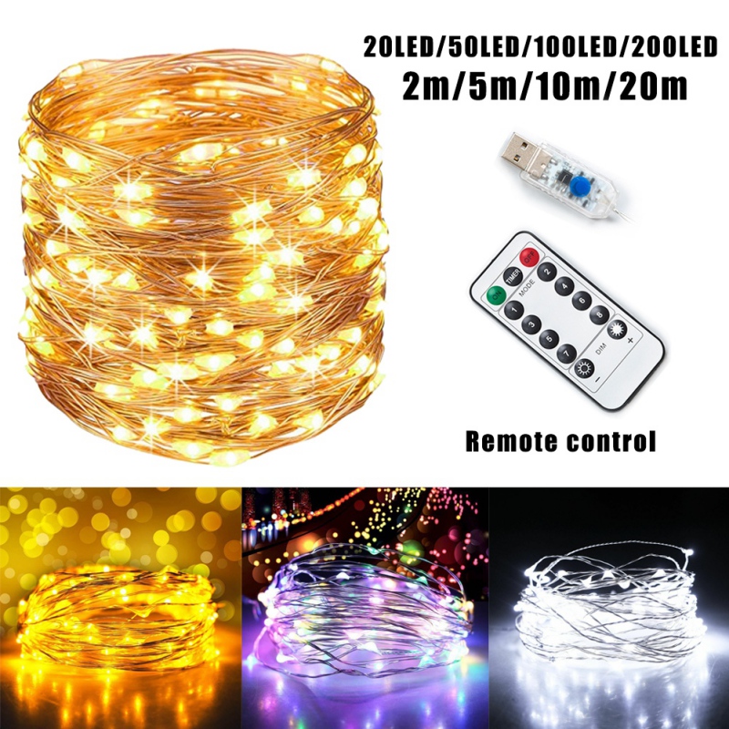 Details about   200 LED Copper Wire USB Plug In Micro String Lights Static Party Fairy Lights 