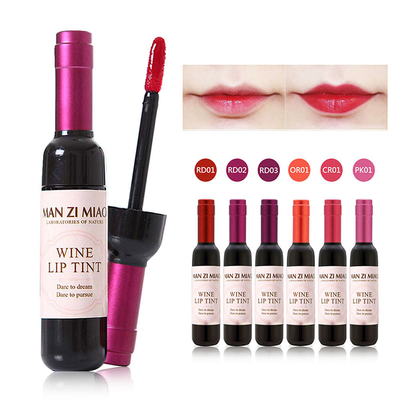 Download 6PCS Wine Bottle Shape Lip Tint Liquid Long Lasting Moisturizing Lip Gloss Hot | eBay