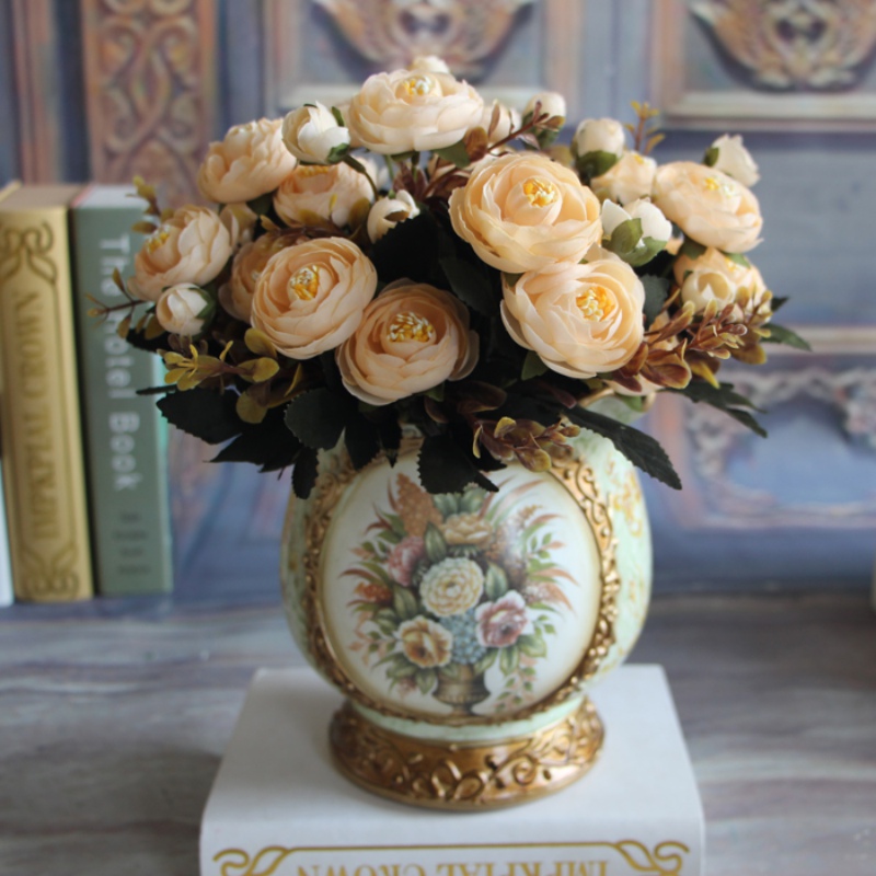 Diy Pretty Artificial Silk Fake Flowers Leaf Peony Fl Wedding Diy Pretty Artificial Silk Fake Flowers Leaf Peony
