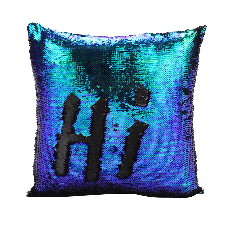 Magic Square Mermaid Sequin Cushion Cover Glitter Throw Pillow Case Reversible eBay