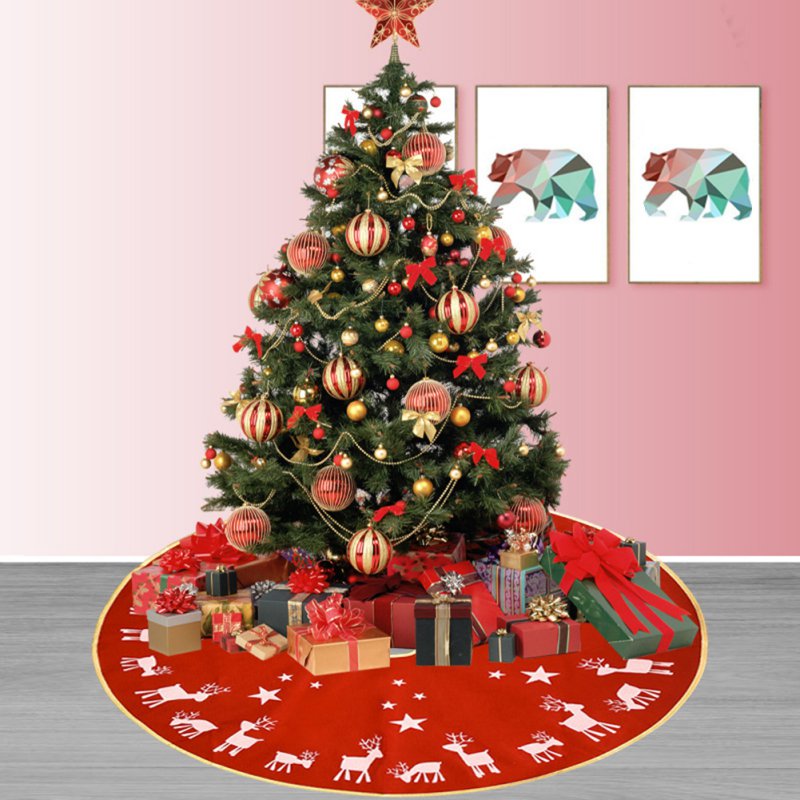 Christmas Tree Skirt Mat Floor Cover Decorations Carpet Ornaments Party ...