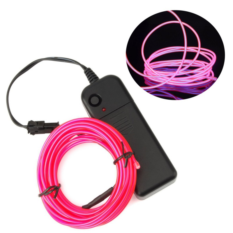 3/5M Battery Operated Luminescent Neon LED Lights Glow EL Wire Party Strip Rope eBay