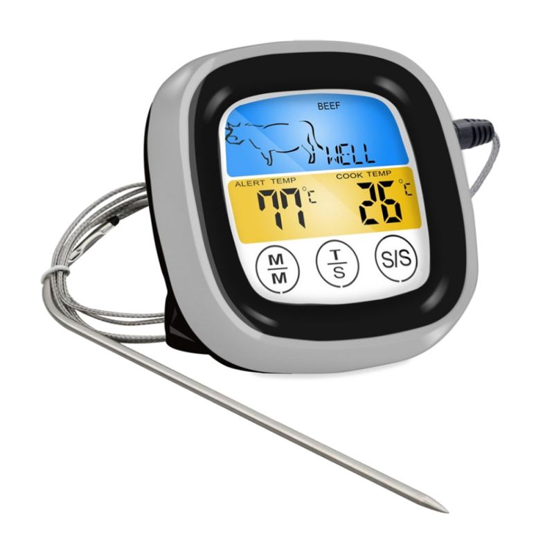 Digital LCD Instant Read Essen Meat Flüssigkeit Thermometer Fleischthermometer 