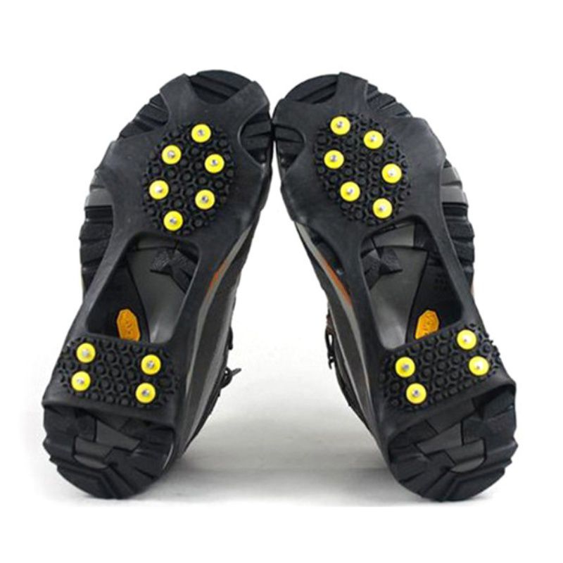 Ice Snow Grips Non-slip On Over shoe Boot Studs Crampons Cleats Spikes Grippers 
