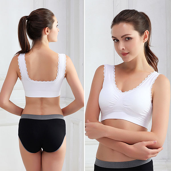 padded sports crop top