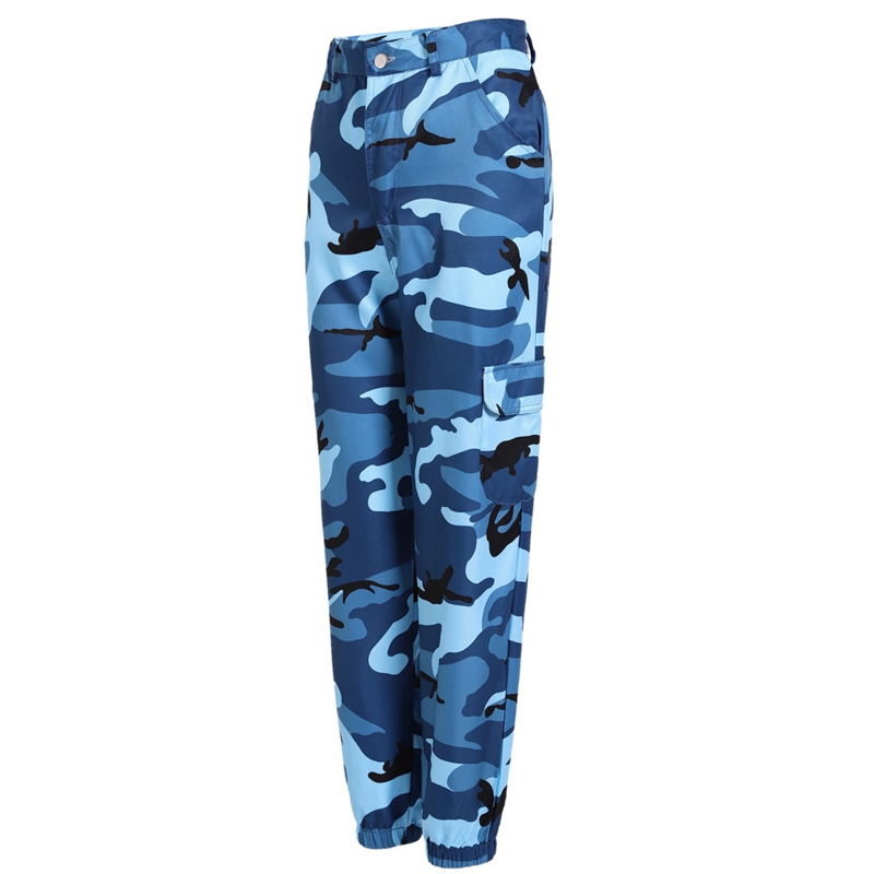 Women's Camo Trousers Casual Military Army Sports Joggers Cargo Long ...
