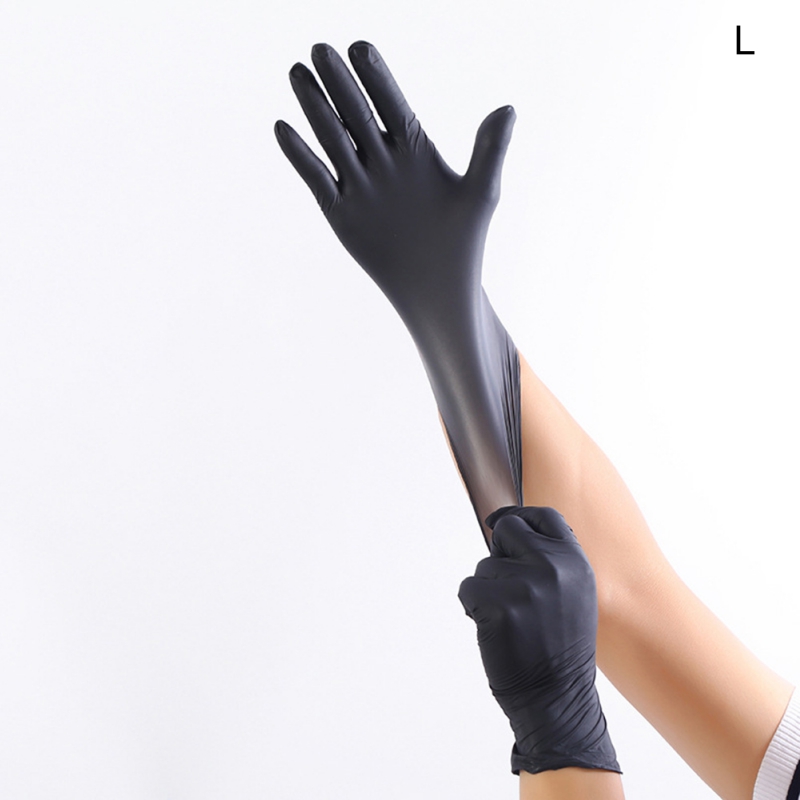 100Pcs Comfortable Nitrile Mechanic Disposable Rubber Gloves Resistant