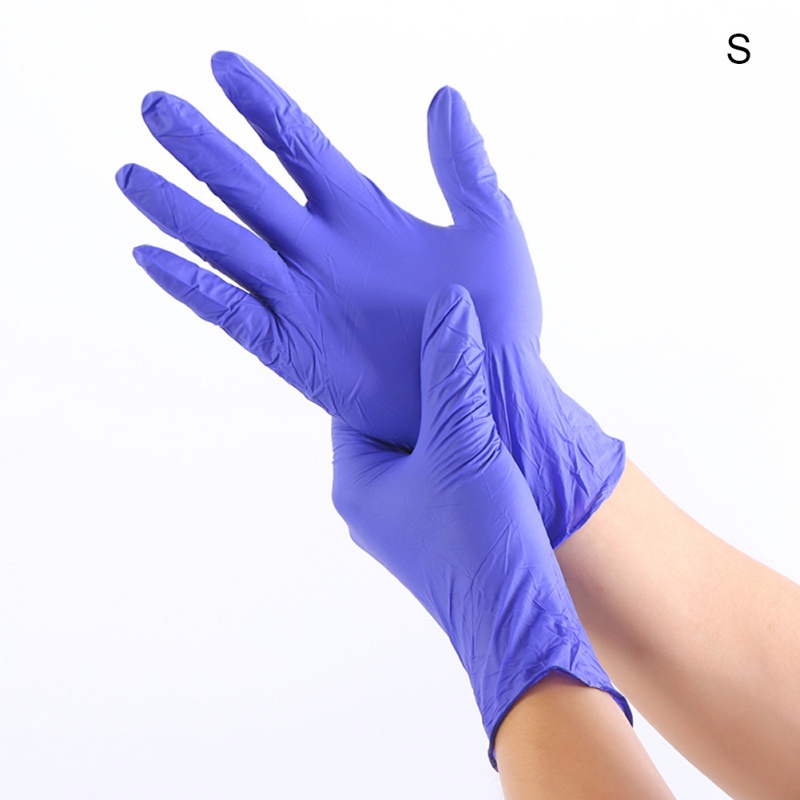 100Pcs Comfortable Nitrile Mechanic Disposable Rubber Gloves Resistant