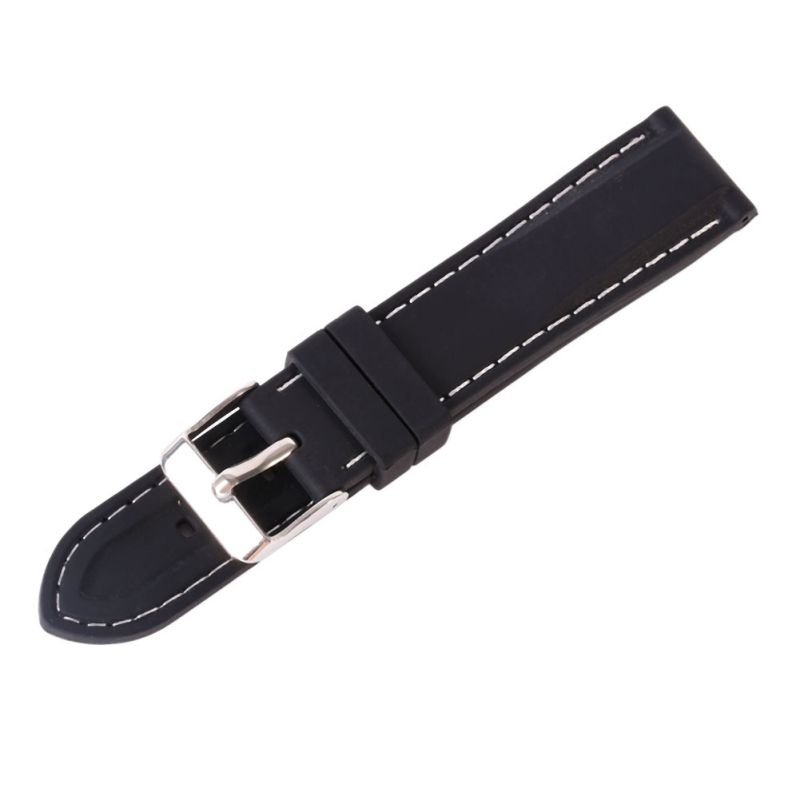 Silicone Waterproof Wrist Watch Band Rubber Mens Strap Watchband