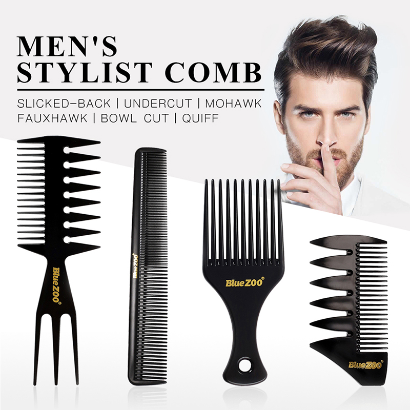 Hair Comb for Men Hair Styler Insert Hair Pick Comb Wide Tooth Waves ...