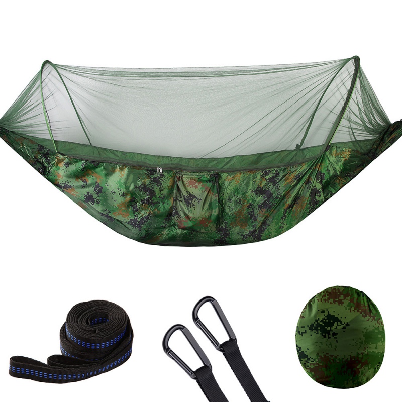 Portable Double Hammock with Mosquito Net Netting Hanging Bed Outdoor Camping US 