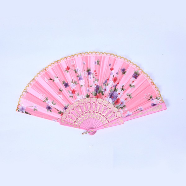 Wholesale Beautiful Hand Held Fan Lace Flower Floral Fabric Folding Fan Party eBay