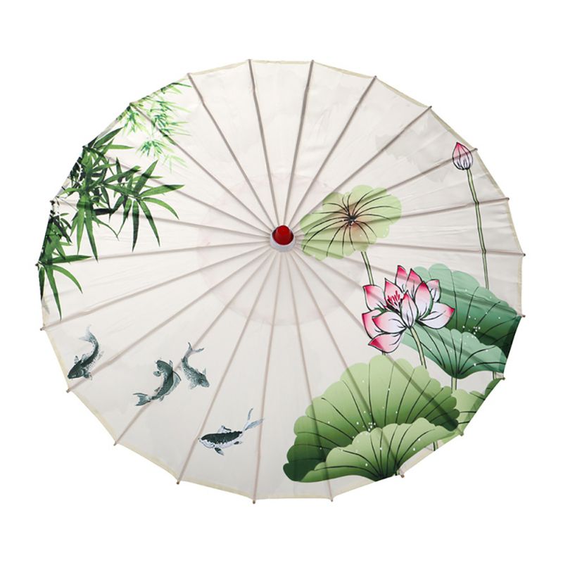 Art Oiled Paper Umbrella Oriental Parasol Ceiling Ornament Dance Photo Prop