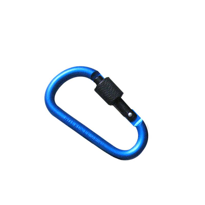 Outdoor Aluminum D-Ring Screw Locking Carabiner Hook Clip Key Chain JD 