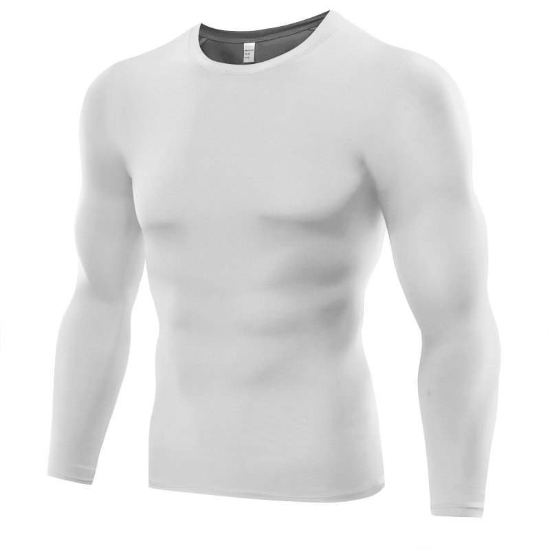 Men Sport Training Shirts Compression Tops Long Sleeve Quick Dry Running T-Shirt
