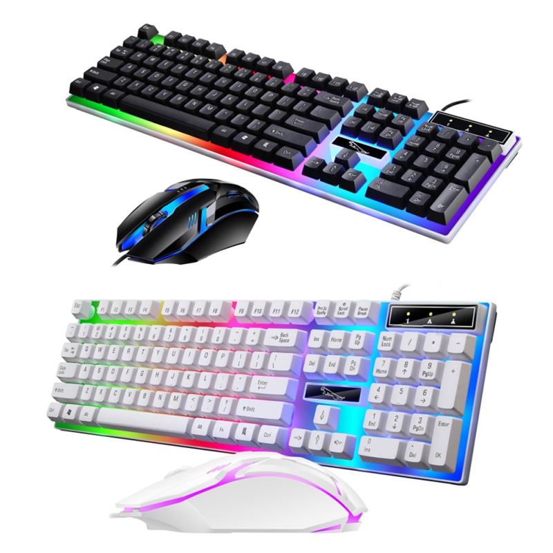 multi coloured keyboard and mouse