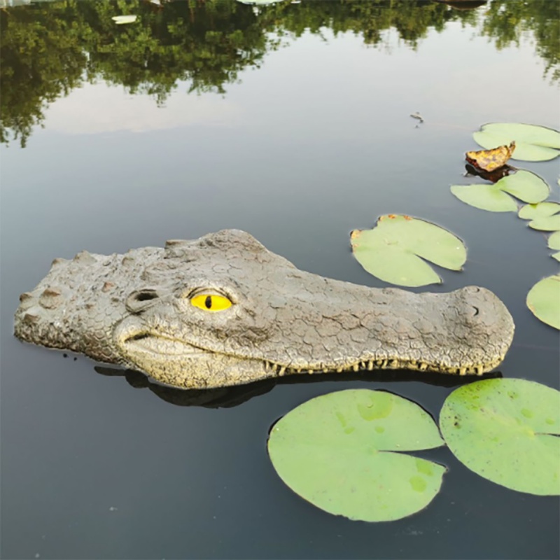 Artificial Fake Crocodile Alligator Head Foam Floating Decoy Pond Pool Decor | eBay
