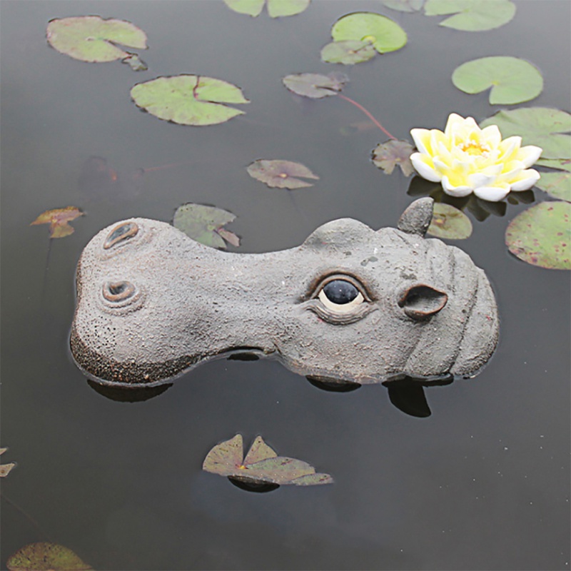 Details about   Floating Crocodile Head Animal Figurines Water Decoy Garden Pond Decoration 