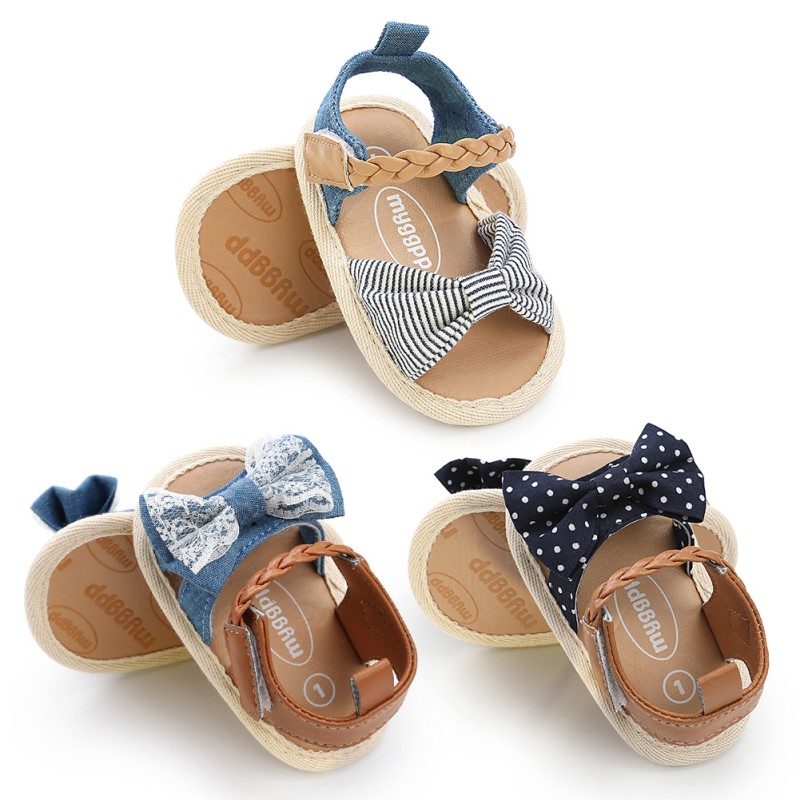 Fashion Infant Baby Girl Soft Sole Sandals Toddler Summer Shoes Bow-Knot Sandal