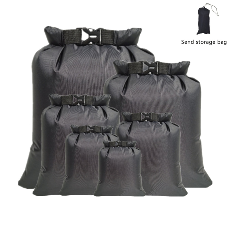 6PCS Waterproof Dry Bag Swimming Kayaking Drifting Buckled Storage Sack Set
