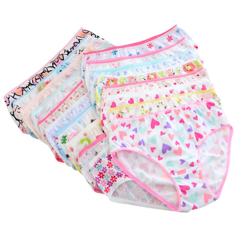 6pcs Cute Toddler Baby Kid Girl Underwear Cotton Panties Short Briefs