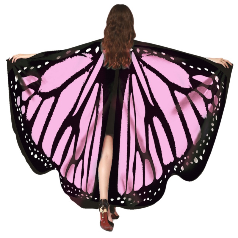 Women Butterfly Wings Fairy Costume Adult Outdoor Nymph Shawl Scarf ...