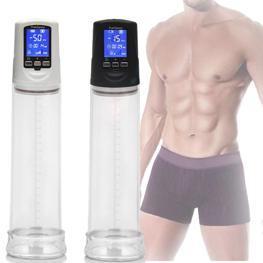 Electric Lcd Male Penis Pump Power Vacuum Bigger Enlargement Enhancer