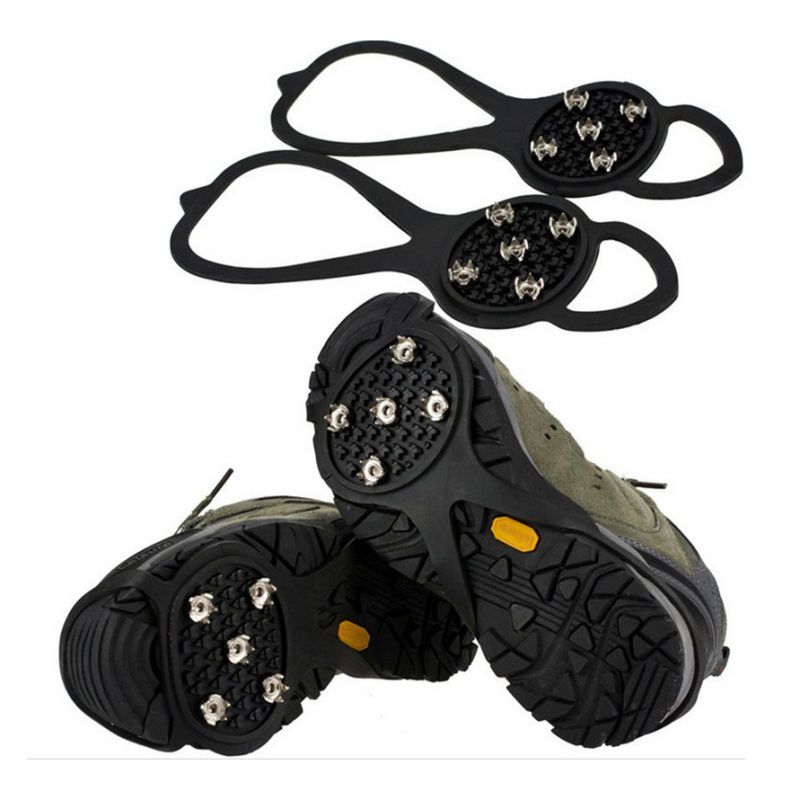 Anti Slip Ice Snow Nails Grip Hiking Ground Grippers Mountaineering Shoes Spikes 