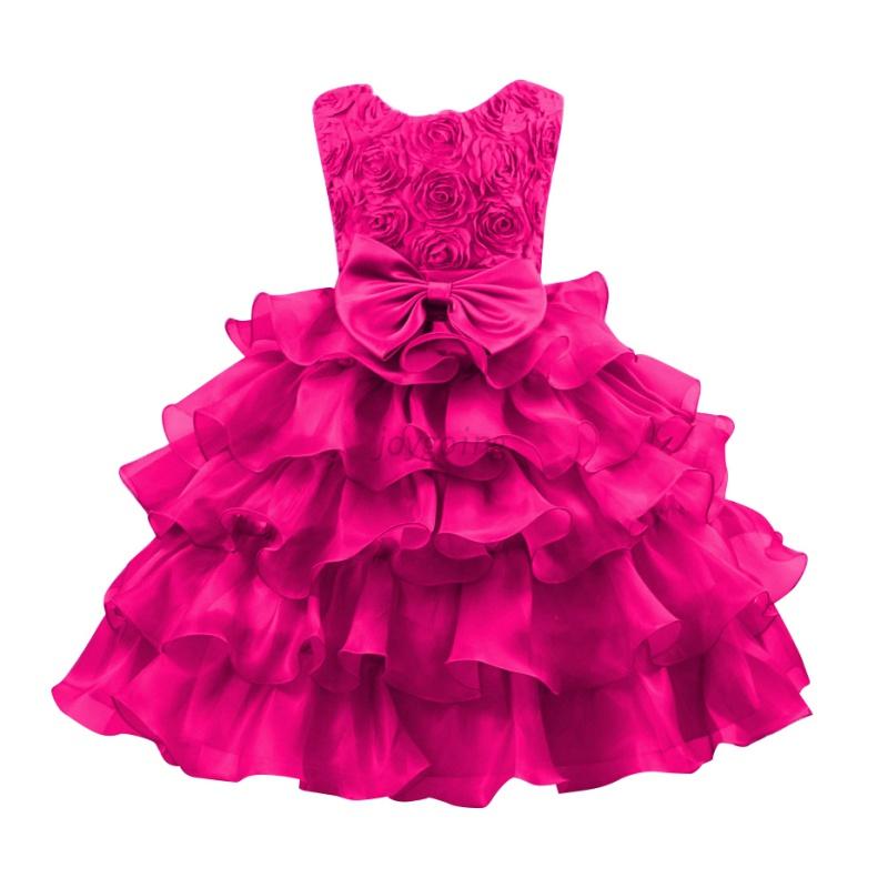 Kids Girl Flower Tutu Dress  Princess Birthday Bridesmaid  