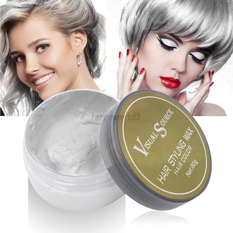 1x Professional Silver Grey Hair Wax Hair Pomades Natural Hairstyle Wax ...