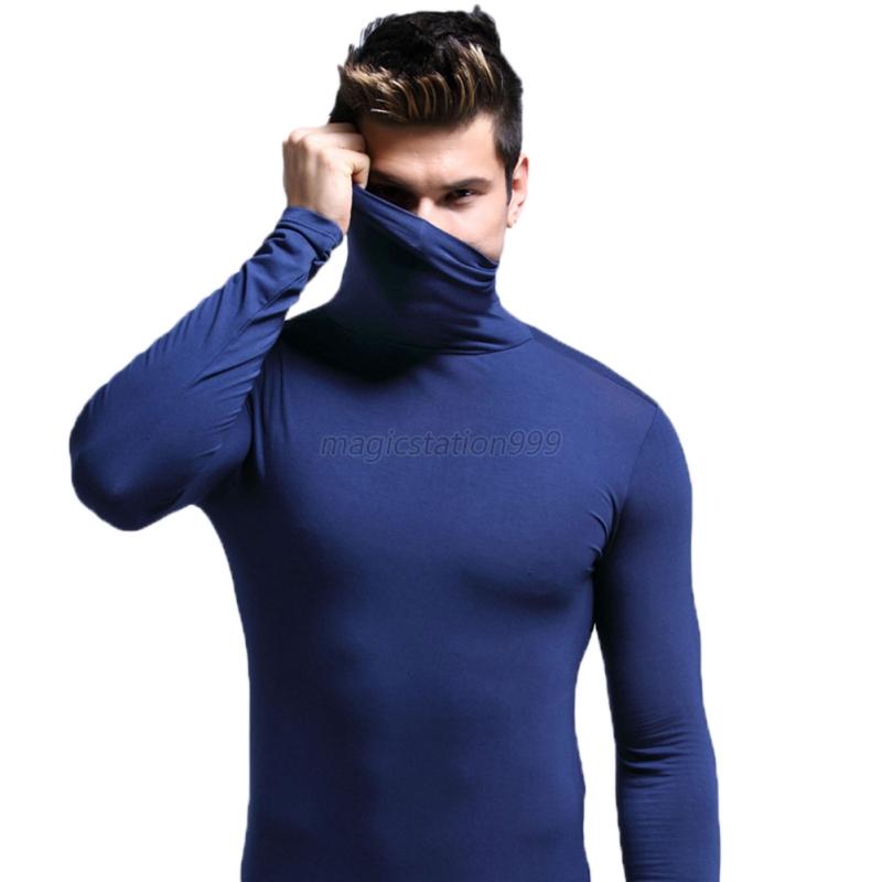 Men Compression Winter Warm Thermal Under Base Layer Long Sleeve Tights ...